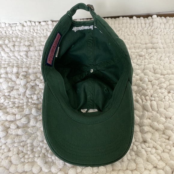 VINEYARD VINES baseball hat cap green 100% cotton adjustable blue whale logo - Picture 5 of 7
